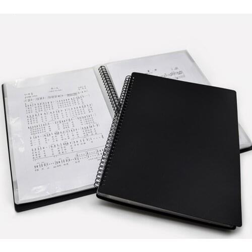 A4 Letter Size Paper Documents Holder Book 20 Sheets Plastic Music Spectrum Folder Double Side Sheet Music Folder File