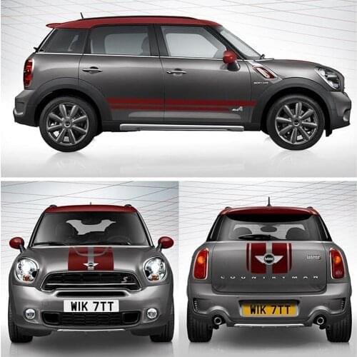 Whole Body Hood+Trunk+Side Door Stripes Decals And Stickers Car Styling For Mini Cooper S Countryman R60 Decoration Accessories
