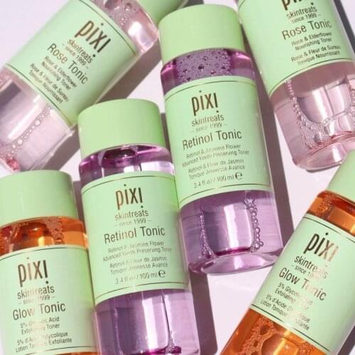 Pixi 5% Glycolic Aloe Vera Anti Wrinkle Moisturizing Whitening Pixi Toner Retinol Tonic Rose Lotion Face Serum Essence 100ml