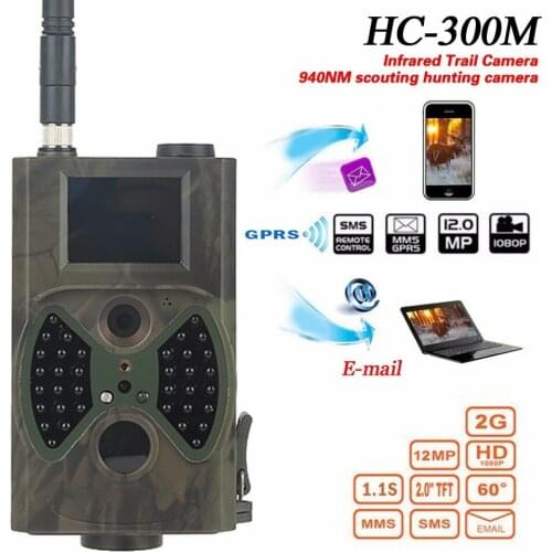 Hc300m 1080p 12 Million Mms Infrared Camera Field Waterproof Outdoor Camera Forest Hunting Camera goods 2G wireless camera trap