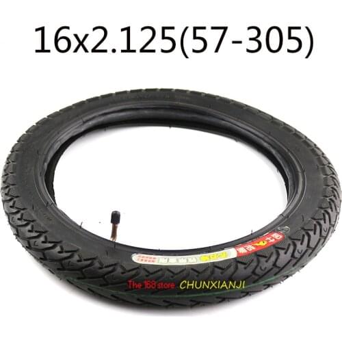 Good Quality Electric Bicycle Tires 16x2.125 Inch Electric Bicycle Tire Bike Tyre Inner Tube Size 16*2.125 with A Bent Angle