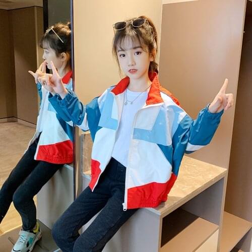 Lasted Jacket Spring Autumn Coat Outerwear Top Children Clothes School Kids Costume Teenage Girl Clothing High Quality