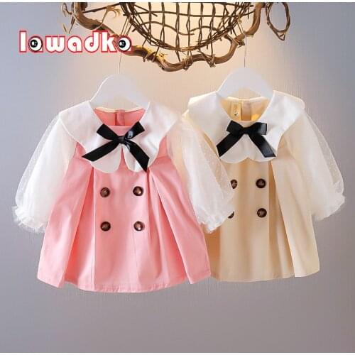 Lawadka Spring Autumn Children Dress For Girls Fashion Princess Patchwork Vestidos Cotton Lace Wedding Elegant Costumes For 1-4Y