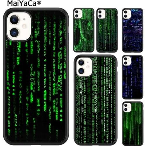 MaiYaCa Matrix Hacker Phone Case Cover For iPhone 5s SE 6 6s 7 8 plus X XR XS 11 12 pro max Samsung Galaxy S8 S9 S10 plus shell
