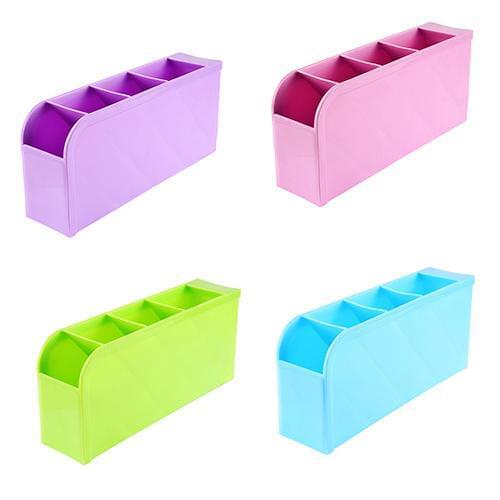 Multifunction Plastic Socks Tableware Organizer Storage Organizer 4 Grids Stand Box Makeup Organizer For Cosmetic