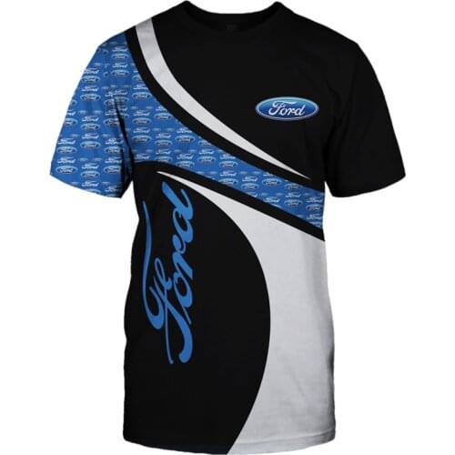 2021 Motorcycle off-road 3D printing T-shirt hip-hop fashion Harajuku high quality sportswear FORD short sleeve mens clothing