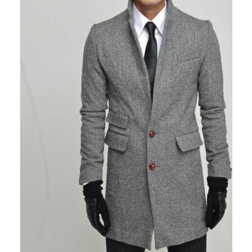 Custom Made To Measure Winter Jacket Man, Tailor Made Tweed Herringbone Topcoat, Manteau Homme, Bespoke Winter Coat Men 2015