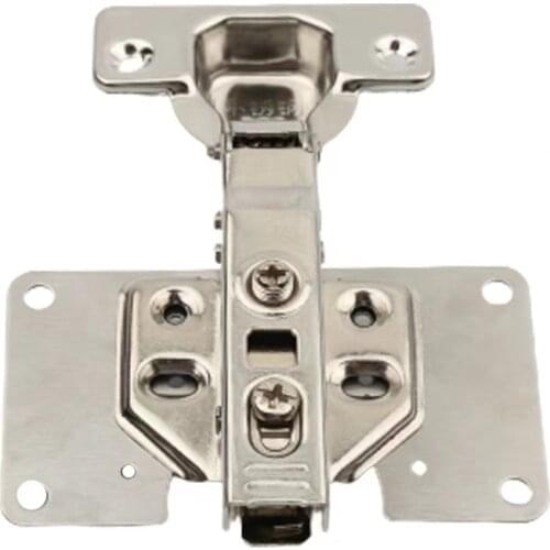 Cabinet Hinge Repair Plate Set with Hole Stainless Steel Drawer Furniture Corner Hardware Mending Repair Accessories JDH88