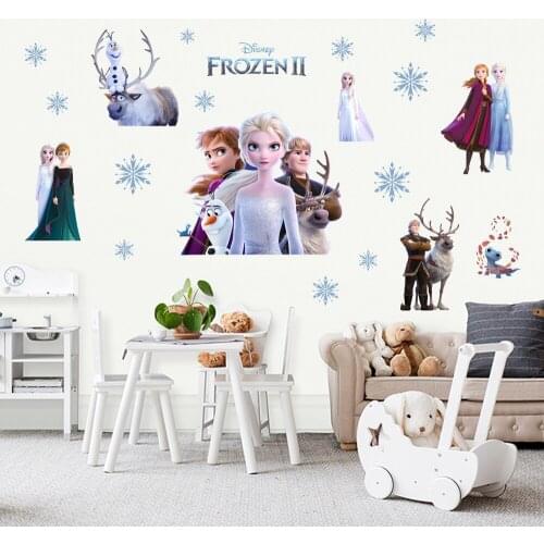 Disney Frozen Elsa Princess Wall Stickers For Kids Elsa Anna Frozen Beauty Home Decor Wall Decals Diy Mural Art Kids Gifts