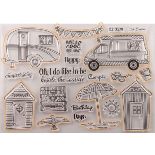 New Car House Seal Stamp with Cutting Dies Stencil Set DIY Scrapbooking Embossing Photo Album Decorative Paper Card