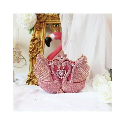 XIYUAN Dazzling Women bird Crystal Clutch purses Evening Bags Hollow Out Wedding Party Shoulder Handbag and Purse clutches bags