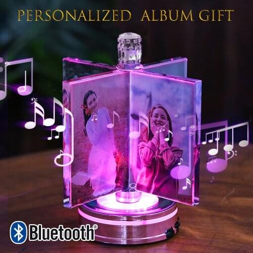 Personalized Album Gift 4PCS Photos Frame Bluetooth Music Album Windmill Square Picture Wedding Souvenir Valentines Day GiftsSo