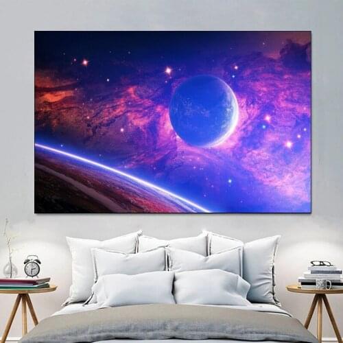 Planet Nebula Poster Clouds Outer Space Painting Canvas Pictures for Living Room Decoration Kitchen Bedroom Home Decor Cuadros