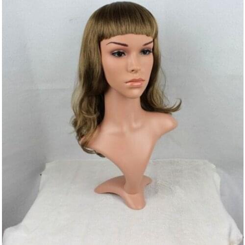 Realistic Plastic Female Mannequin Dummy Head With Hair, D2-IDA,T14