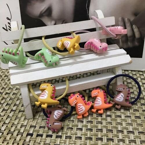 Cute cartoon animal hair string small dinosaur hair ring simple girl hair string Ins princess hair rubber band headgear female