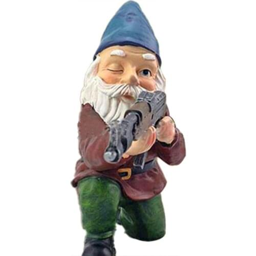 Army Garden Dwarf Christmas Garden Statue Lawn Decoration Use Resin Crafts for Indoor Or Outdoor Christmas Decoration WWO