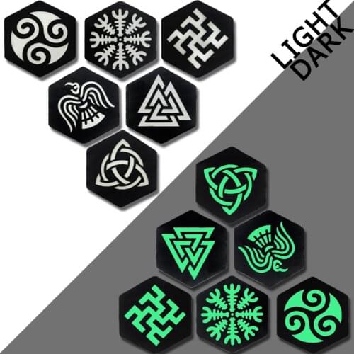 DIY Viking Compass Vegvisir Tactical Patch Norse Rune Aegishjalmr Luminous Patch Pagan Viking Metal Paganism Viking Badge