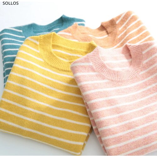 Strip wool sweater vogue jumper kids clothes girls boys winter outfits girl fall couple clothes christmas gift outfit pullover