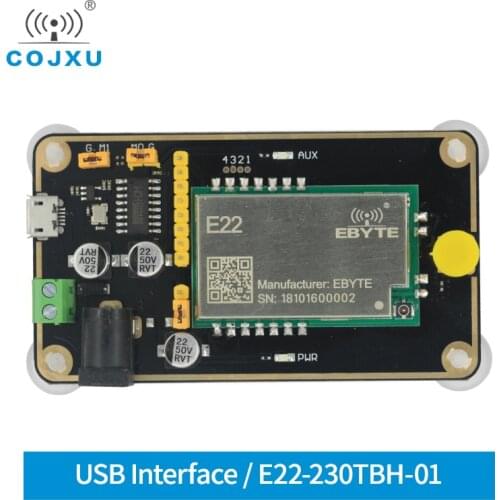 USB to TTL Test Board SX1262 30dBm 230MHz FEC IoT Wireless Transceiver Module cojxu E22-230TBH-01