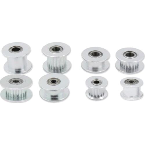 2pcs GT2 Idler Timing Pulley 16 20Teeth Wheel Bore 3 5mm Aluminium Gear Width 6 10mm for a6 a8 e10 cr10 ender 3D Printers Parts