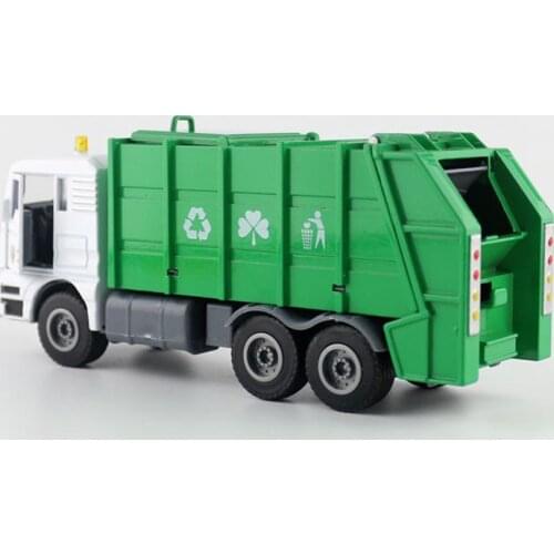 1:50 Virtual Car Garbage Truck Cleaning Vehicle Sanitation Truck Gift-wrapped Boys Gifts Birthday Present Children’s Toys