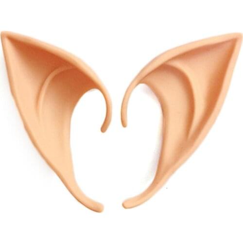 1 Pair Elf Ears Halloween Party Elven Latex Soft False Ears Vampire Props Anime Fairy Cosplay Costumes Christmas Party Mask