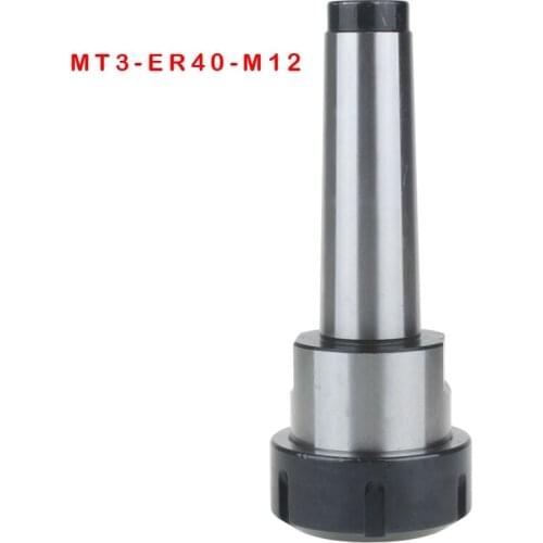 1PCS ER40 MT3 M12 collet chuck Morse taper Toolholder MT3 ER40 Drawbar CNC Milling Steel Collet Chuck Holder