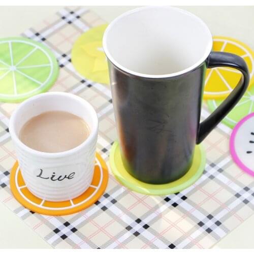 1 Pcs Fruit Shape Coaster Creative Cup Pads Silicone Insulation Mat Hot Drink Holder Kitchen Dining Bar Table Decoration
