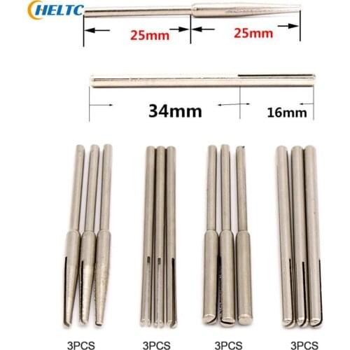 10/12PCS 2.35/3mm Shank 50mm Sandpaper Clamp Split Mandrels Long Abrasive Holder Clip Rod Carved Point For Dremel Rotary Grinder