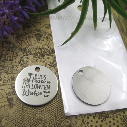 10pcs--"BUGS HISSES AND HALLOWEEN WISHES"stainless steel charms 5 styles for choosing DIY Charms for necklace bracelets