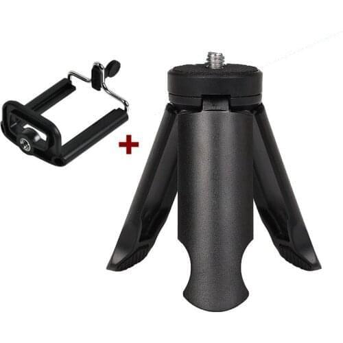 100pcs Universal Mini Portable Table Tripod Tripods Stand Bracket Holder with Phone Clip For Mobile Phone Camera