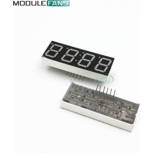 2PCS 0.56" 4 Digit Super Red LED Display Common Anode with Time Display 12 Pins