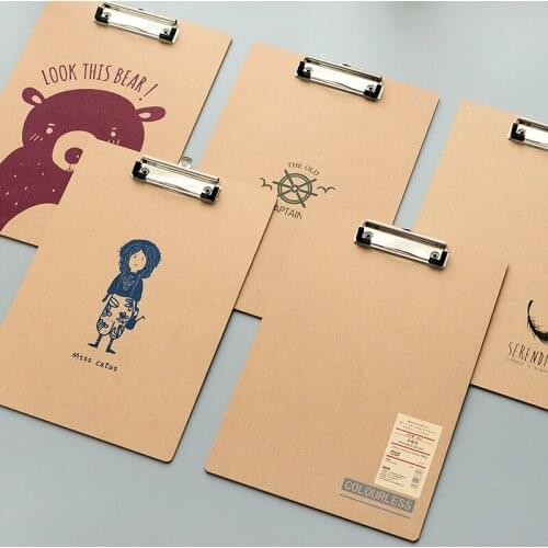 2 Pcs/lot New Creative wooden Board clip A4 document bag file folder clipboard Student business office financial school supplies