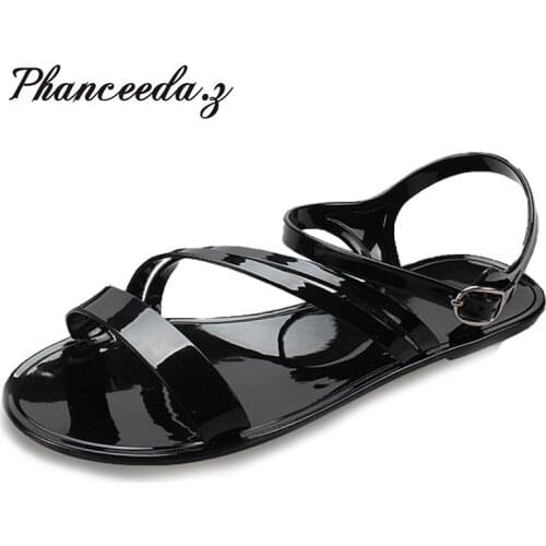 2020 Shoes Women Sandals Flip Flops Toe Slides Female Fashion Comfortable Sandal Sweet Slippers PVC Jelly Shoes
