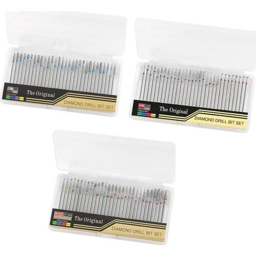 30PCS Milling Cutters Diamond Nail Drill Bits Rotary Nail Drill Machine Accessory Manicure Pedicure Gel Remover Nail Files Tools