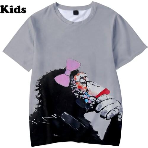 3D T-shirts orangutanTees Kids Fashion Summer T-shirt Print orangutan 3D t shirts Short Sleeve boys girls casual Tee shirts