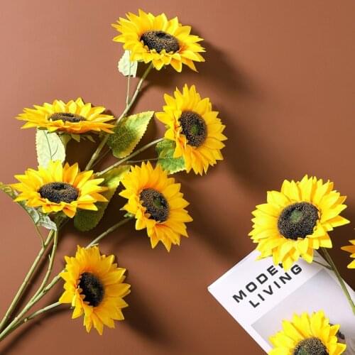 92cm Yellow Plastic Artificial flowers Flower Sunflower Easter Living room decoration Wedding decoration Artificial Plants