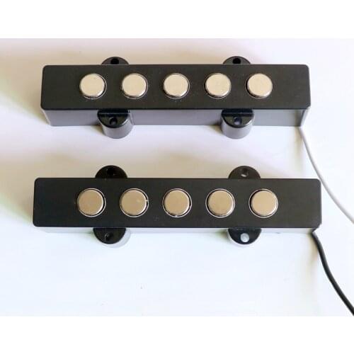 Bass parts 1Set bass Bass Pickup Neck And Bridge 5 string 9mm pole piece Ceramic magnet J bass pickup for electric basses гитара