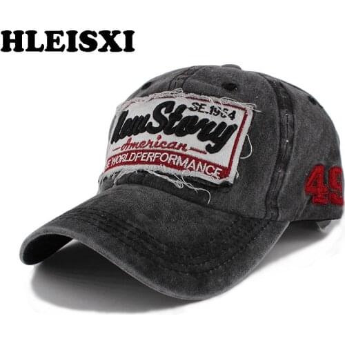 HLEISXI Women Snapback Summer Fashion Men Letter Baseball Caps For Male Cotton Caps Adjustable Casual Hat Adult Washed Gorras