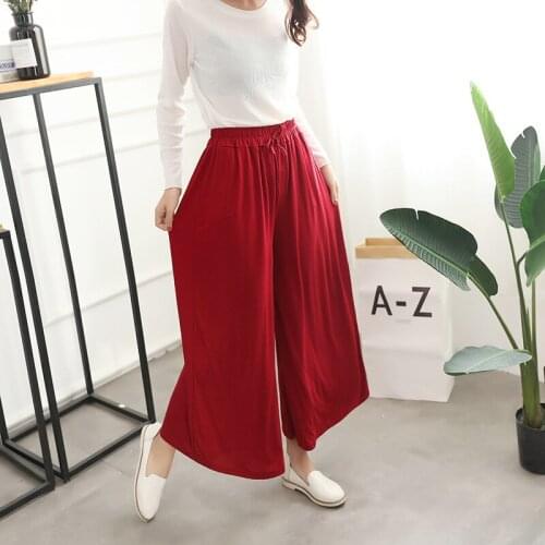 Wide-leg pants womens cotton pants summer plus size vertical sense high waist casual pants loose home mopping trousers pijamas