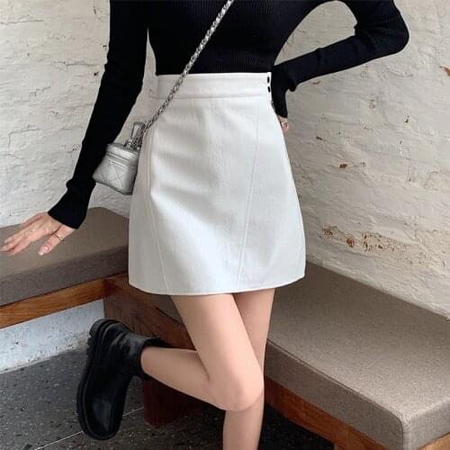 CBAFU Leather Pencil Skirts