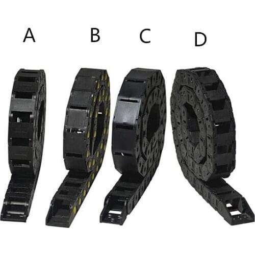 18x37 Drag Chain Transmission Plastic Cable Wire Carrier with end connectors for CNC Router Machine Tool length 1000mm