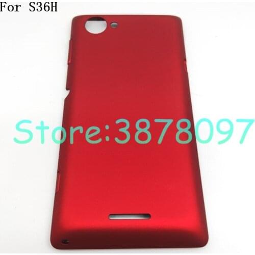 Good quality New Back Battery Housing Cover Case For Sony Xperia L S36h C2104 C2105 Battery Door Cover +Logo