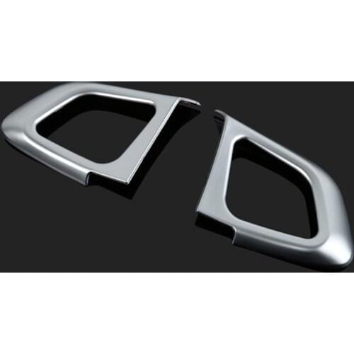 Chrome ABS Steering Wheel Button Frame Trim Insert Garnished Bezel Fit for Land Rover 2012-2016 Range Rover Evoque Accessories