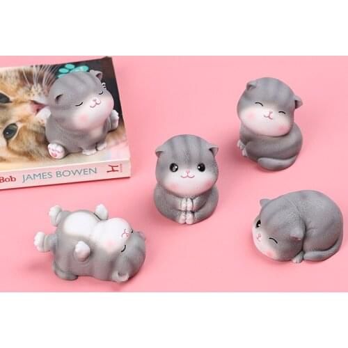 Creative new cute cartoon fat cat ornaments resin crafts office desktop decoration