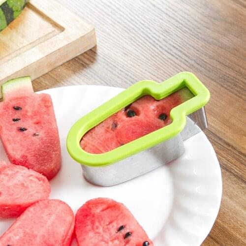 Kitchen Stainless Steel Ice Cream Shape Watermelon Slicer Melon Cutter Mold Tool Melon Cutter Mold Tool Melon Cutter Mold Tool M