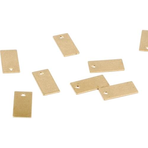 Brass Rectangle Charms, Raw Brass Earrings Findings,Raw Brass Pendant,Geometry Earrings Brass Charm,18mmx9mm,RB1114