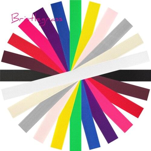 BRISTLEGRASS 5 Yards 6mm 10mm 15mm 20mm 25mm 40 mm Grosgrain Ribbons Flower Bowtie Wedding Christmas Party Decoration DIY Craft