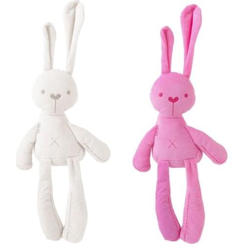 Newborn Baby Toys 42cm Cartoon Rabbit Puppets Cute Infants Soothing Stuffed Animals Dolls Toddlers Soft Sleep Bunny Toys