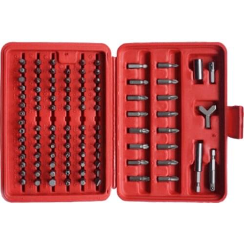 Screwdrive Set 100Pcs Set Tools Box Magnetic Bit Set Screwdriver Holder Torx Hex Star Spanner Screws Security Tamper Bit Tools